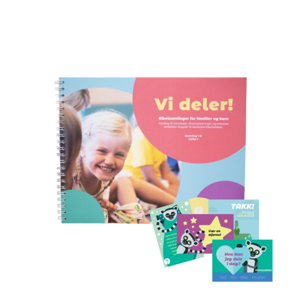 Vi deler! - pakke (hefte og delekort)